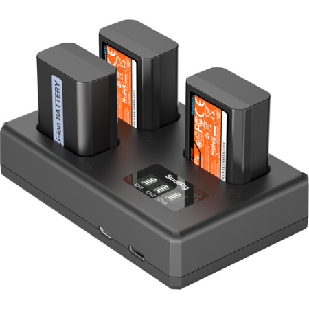 SmallRig 6019 - zestaw ładowarki z trzema akumulatorami Sony NP-FW50
